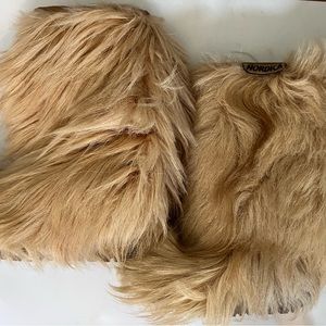 Vintage Nordica Super Shaggy Pull On Yeti Goat Fur Apres Winter Boots -Size 39